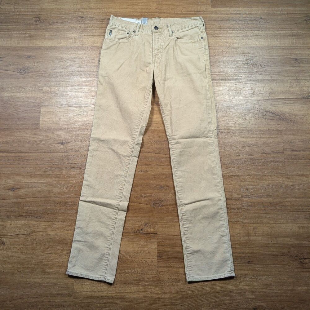 Abercrombie & Fitch Skinny Corduroy Pants Mens 32x34(33) Beige Preppy Casual